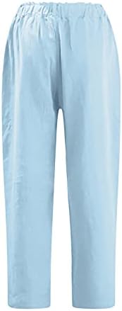 Панталони-зреещи Дамски Памучни Свободни Струящиеся Панталони за почивка Модни Панталони в стил Бохо За бягане Зреещи Свободно