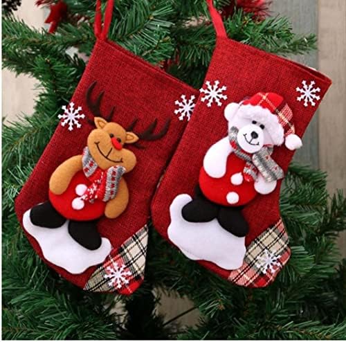 Zonster Дълги Чорапи От Плат Санта Лосове, Подарък Чорапи, Коледа Прекрасна Чанта за Деца, Камина Елха, Коледна Украса