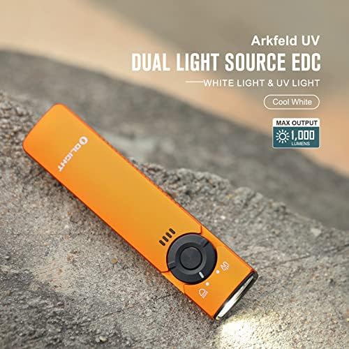 UV-фенери OLIGHT Arkfeld Черен цвят, комплект led лампи капацитет от 1000 Лумена с работна лампа Swivel Pro COB, акумулаторна