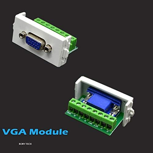 Стенни плоча 2X SC Simplex + VGA Keystone Модулен Оптичен Разпределителен жак Конектори, Изход Бели Декоративни