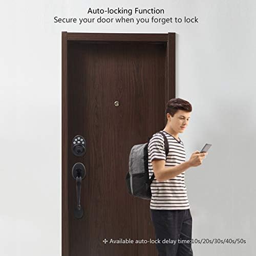 Комплект Ключалки на входната врата Signstek, Автоматично Заключване на вратите без ключ с дръжка, Болт с електронна