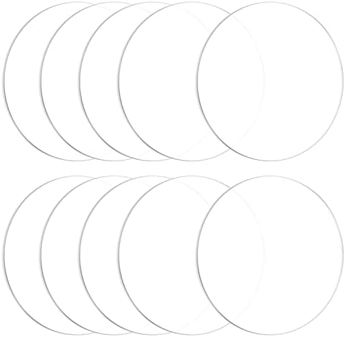 6-Инчов Прозрачен Акрилен диск за Бродерия - 10 броя Прозрачни Акрилни Кръгове, Кръгли Акрилни дискове за Торта,