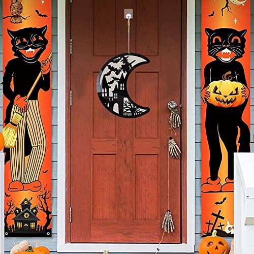 Щастливата Вратата на Хелоуин Висящи Украшения Дървена Врата Щастлив Хелоуин Подвесная за Украса на парти за Хелоуин