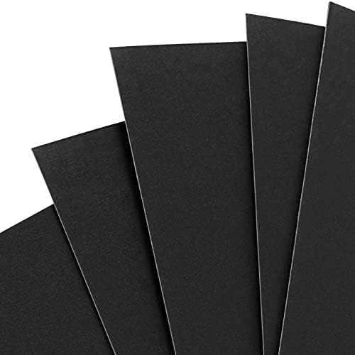 SHEUTSAN 100 Листа картон Черен цвят 11x17 инча, Заглавни листове £ 80 80 килограма, Удебелена Черна Гладка Картичка