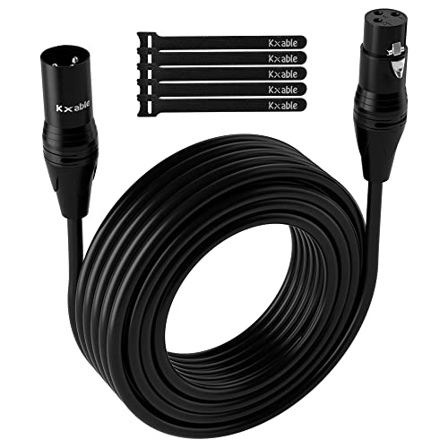 Кабел XLR микрофон 75 Метра, Здрав и Гъвкав кабел, 3-пинов Екраниран Балансиран Микрофон на кабел за мъже