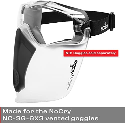 Защитна маска за лице NoCry; Защитна маска, предназначена само за работа с вентилирани предпазни очила 6X3; ЛПС