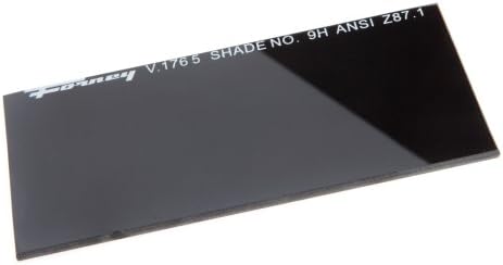 Сменяеми обектива Forney 57009 от закалено стъкло, 4-1/4 инча и 2 инча, Нюанс 9, черен