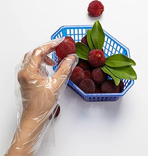 За еднократна употреба пластмасови ръкавици в ОПАКОВКА 24/7 - 750 броя, един размер подходящ за повечето - прозрачни, за