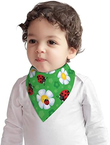 Аугенштерн Памучни Бебешки Лигавници Слънчоглед Зелено Животно Детска Кърпа Лигавници За Никнене На Млечни Зъби