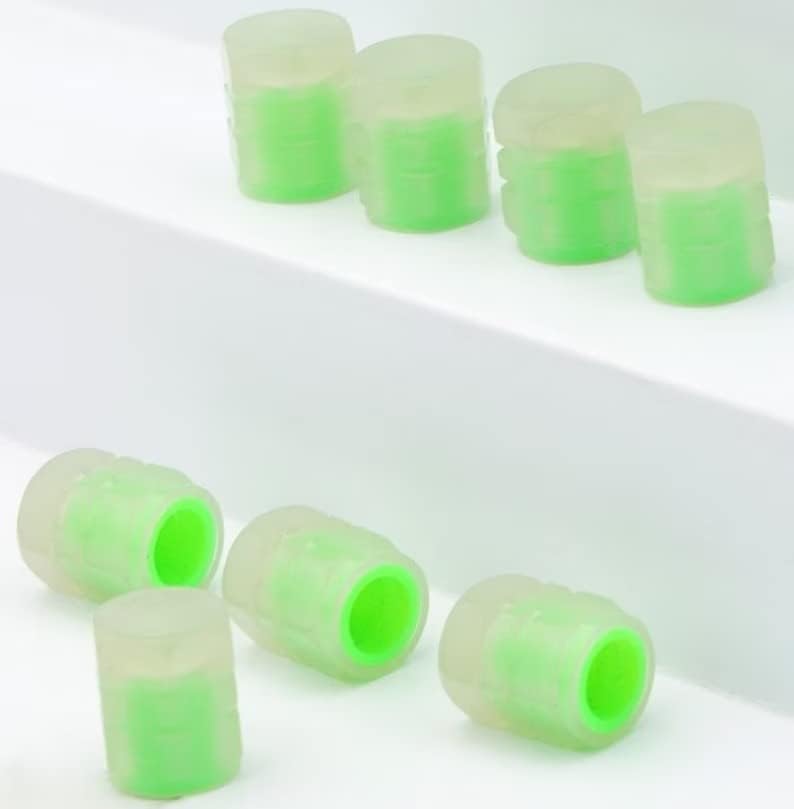 Шапки състав клапан Флуоресцентно-зелен цвят Светят в Тъмната автобус. (12 опаковки)