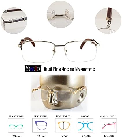 Класически очила за четене Fabeaulux - Също. Метална дограма за Elite Professor Design, ръкохватка от дърво, небьющаяся