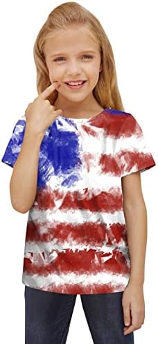 Бебешка рокля, Риза за деца, 4 юли, Тениски с 3D графичен принтом За момчета И Момичета, на Новост, Модерни Къси (Лилаво,