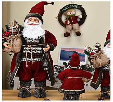 Xhope Коледни Подаръци за Коледа, Червен Халат на Дядо Коледа Кукла, за Декорация, Коледна Украса, Празнична украса