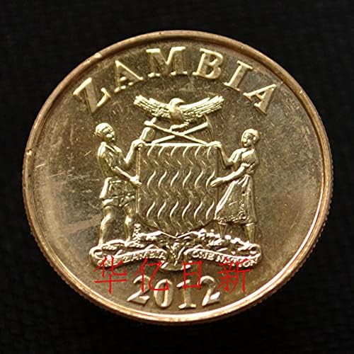 Монета на Замбия 50 лири Стерлинги на 2012 г., Версия на Новата Монета с Изображение на Африканско животно - Подарък