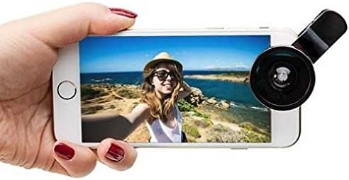 Широкоъгълен селфи-обектив Рибешко око, който е Съвместим с iPhone 13, Mini Pro, Pro Max - Скоба за макро-камера 2-в-1