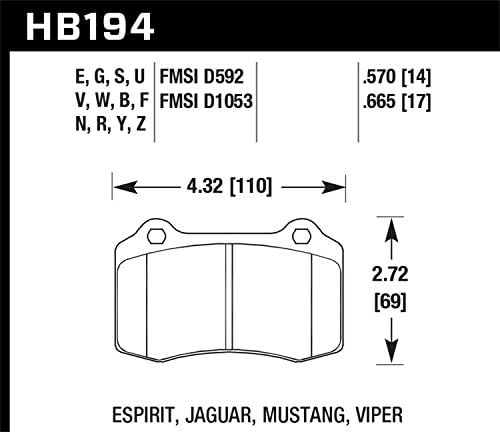 Накладките Hawk HB194Q.570 за Моторните спортове, 1 Опаковка