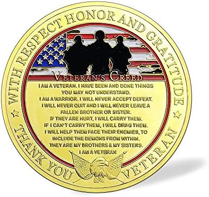Военни ветерани Creed Challenge Монети Благодарим Ви за Вашата Служба