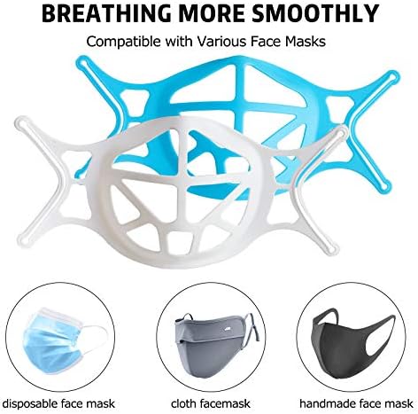 3D Скоба за маски за лице 10ШТ 3D Силикон скоба за маски за Стягане на маски за подходящи маски Дишаща чаша за Вложки маска