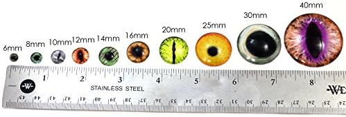 Маслинено-Зелени Човешки Стъклени Очи На Телени Штифтах за игла форма Консумативи за Тепане Кукли и други Занаяти (14