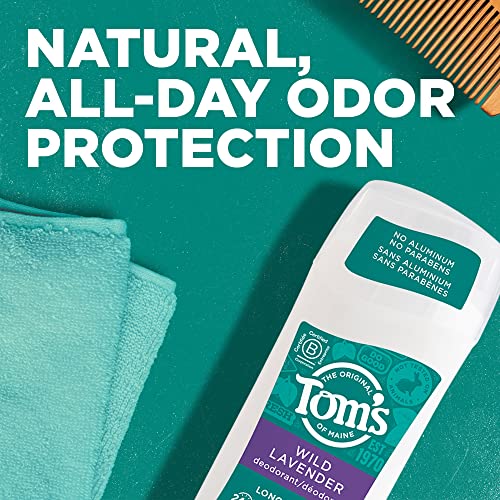 Натурален дезодорант Tom ' s of Maine продължително действие, не съдържаща алуминий, за жени, дива лавандула,
