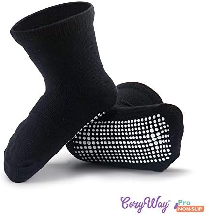 CozyWay/Нескользящие Чорапи за екипажа за Деца, 12 Двойки, Детски Чорапи с Противоскользящими Дръжки, Памучни Чорапи За Момчета