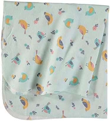 Rene Rofe Baby Унисекс-Детска колекция Фланелевых одеяла от 5 опаковки (С цветен модел / птици, един размер) (RC401)