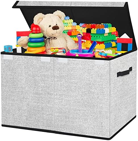 Кутия за съхранение на играчки homyfort, Шкафове, сандъци с Капаци и Организатора над вратата (Бял)
