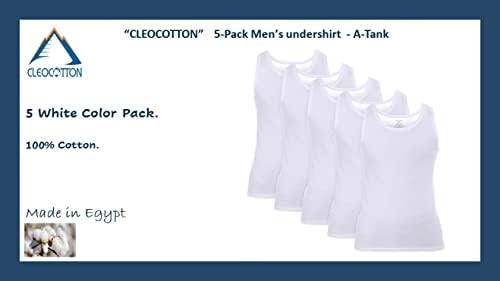 Мъжки t-shirt Cleocotton, 5 опаковки, Майк-Майк | Памук Премиум-клас, плътни, дишащи, ультрамягкий (произведено в Египет)
