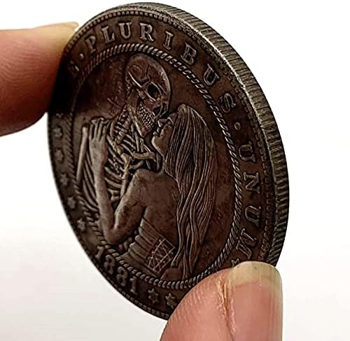 1881 Блуждающая Монета Череп Любовта Любима Сребърно Покритие Монета Възпоменателна Монета Щастливата Монета Предизвикателство
