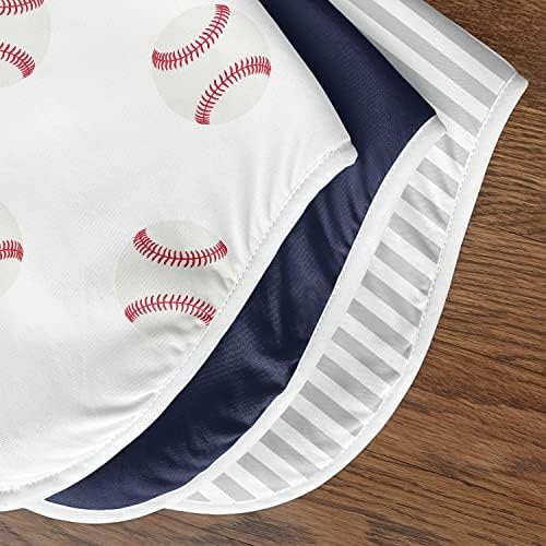 Sweet Jojo Designs Бейзболни, Спортни Кърпи за малки Момчета, Поглъщащ Избухвания, за Новородени бебета - Червено-Бяла