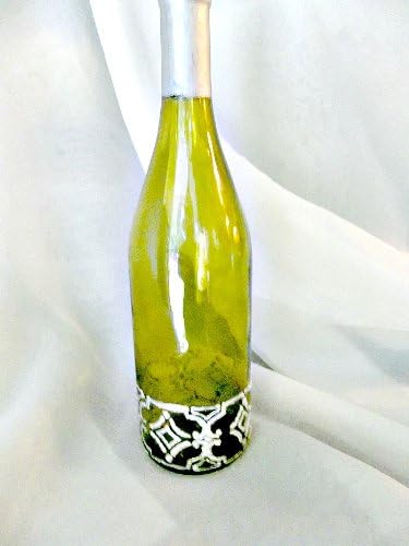 Елегантност и простота Сребро на Зелената бутилка - Ръчно рисувани