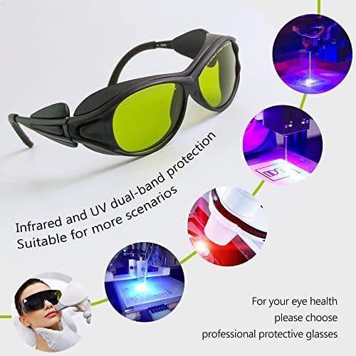 Защитни очила за лазерно гравиране с дължина на вълната 180-420 и 740-1100 нм, предпазни очила за промишлена лазерно гравиране