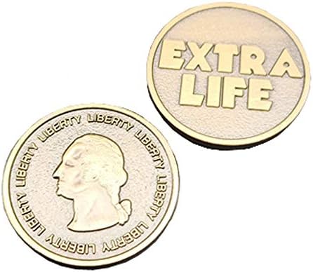 Готов играч на Една Монета Допълнителна живота на Монета от Четвърт Подпори - Монета Extra Life Challenge Маркер за топка
