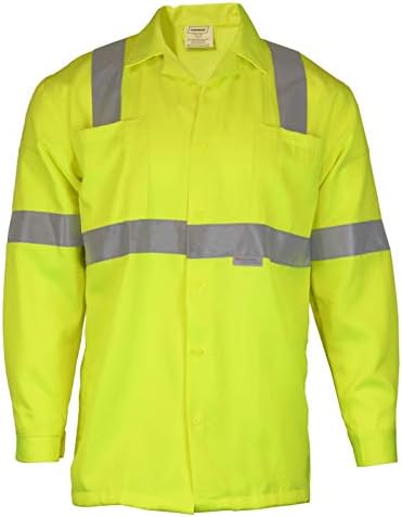 Защитно работна риза Ironwear 1861 Повишена видимост с дълъг ръкав копчета -Тип R | ANSI, съответстващи на класа