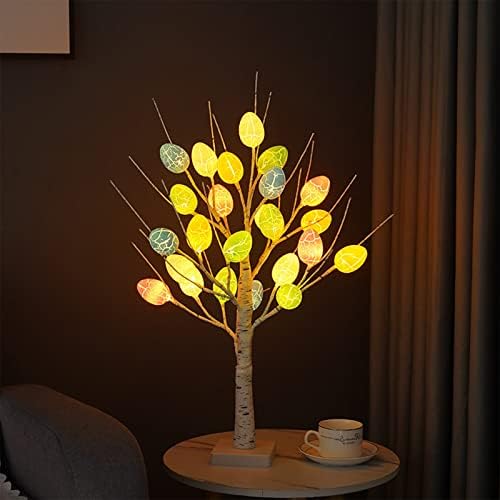 DBYLXMN Led Лампа във формата на Дърво, Декоративна Лампа за Стая с Великден Яйце, Светещ Лампа във формата на
