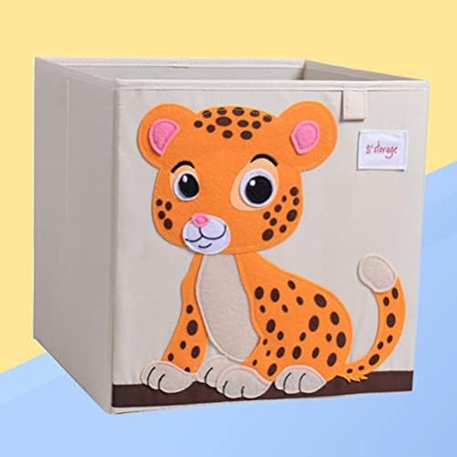 Toyvian Детски Играчки Сгъваеми Животни на Платното За Съхранение на Играчки Тигър Куб Кутии За Съхранение Сгъваем Органайзер