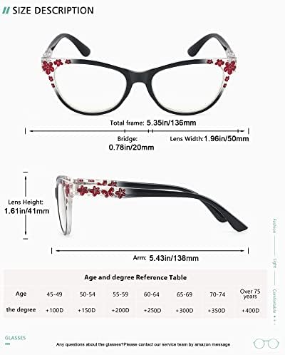 AJYADO Очила за четене Женски С със синя светлина - 2.0 Компютърни Ридеры Мъжки Дамски Модни Увеличителни Очила-Лъжци,