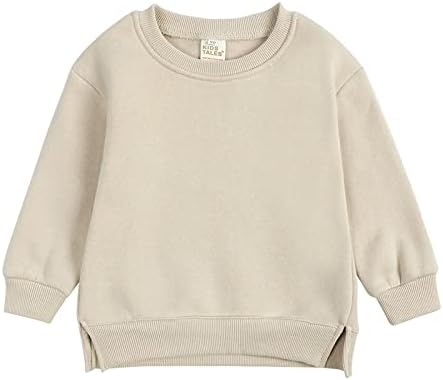 Топ за Бебета, Детска Hoody Плюс размери, мек вълнен плат Пуловер, Цветно Однотонное Палта, Блузи за Момичета,