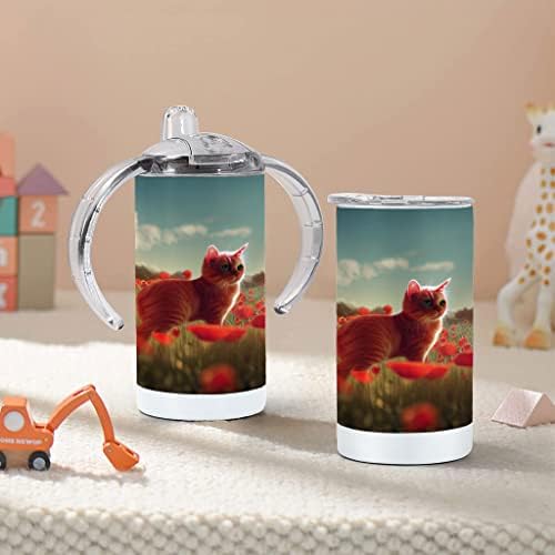 Kawaii Cat Sippy Cup - Детска Sippy-чаша С Цветна Принтом Poppy - Sippy-чаша С принтом