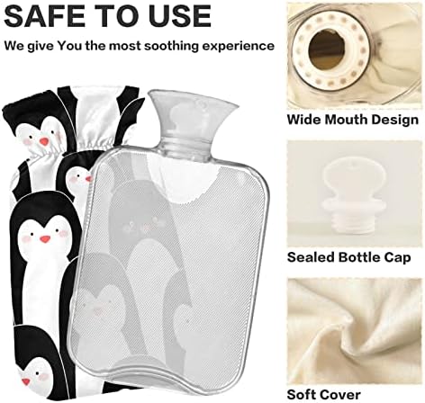 Бутилка за гореща вода с Капак Penguins Чанта за топла вода за Облекчаване на Болки, За Деца и Възрастни, Греющие
