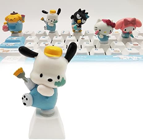 Капачки за комбинации Pochacco Sanrio от Японски аниме Бели Капачки за ключове, Съвместими с превключватели Cherry MX Потребителска