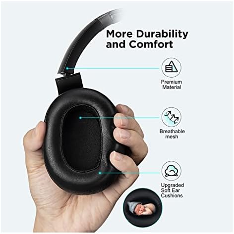 Безжична Bluetooth-слушалки с активно шумопотискане и 5 микрофони Aptx HD Headset (Бял цвят)