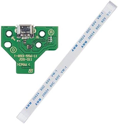 fengzong 1 бр. Такса конектор, USB порт за зареждане на JDS-011 контролера на SONY PS4 + 12-пинов Кабел S Mini Board с Висока