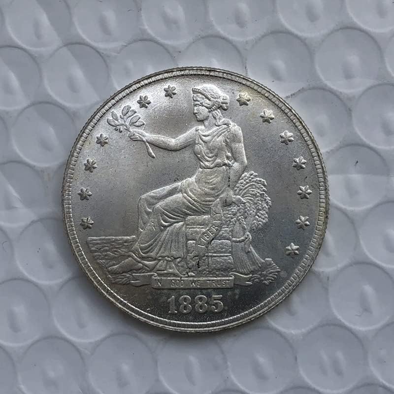 Американските монети 1885 г., Месинг, със сребърно покритие, Старинни Занаяти, Колекция от Чуждестранни Възпоменателни