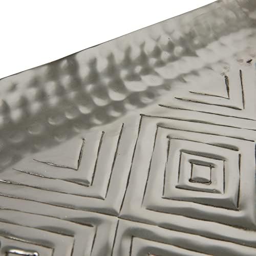 Креативен Кооперативна Алуминиев Геометричен Дизайн, Декоративен Поднос с тапицерия от Антични Сребро