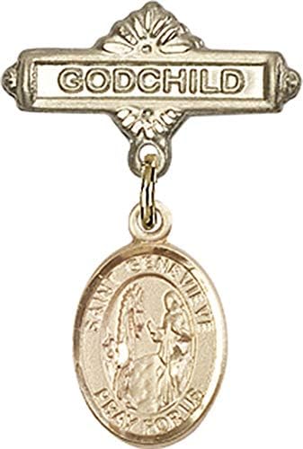Детски икона Jewels Мания за амулет Свети по реда на тази глава и иконата Кръщелница | Детски икона от 14-каратово злато с