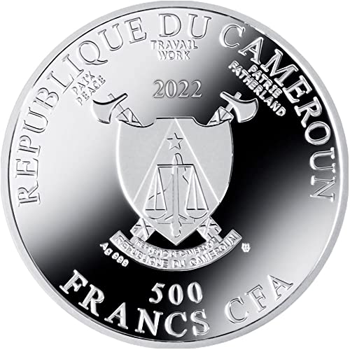 Златната петица на Климт 2022 PowerCoin Адел Блох Бауер Ii Густав Климт Сребърна Монета От 500 Франка Камерун