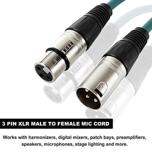 10 X 3-крак XLR кабел, Професионален Балансиран 3-Пинов XLR кабел XLR от мъжете за една жена е Отличен за микрофон,
