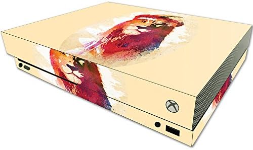 Корица MightySkins е Съвместим само с конзола на Microsoft One X - Gym Lion | Защитно, здрава и уникална Vinyl стикер