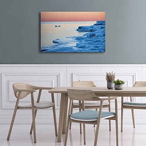 Залеза на брега на езерото Superior Платно Стенно Изкуство за Хола Картини Начало Декор Съвременно Произведение